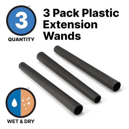 Shop-Vac 906-14 1.25-Inch Extension Wands, 3-Piece
