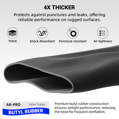 AR-PRO Replacement 23x10.50-12 Tubes, Universal 23x8.50-12 23x9.50-12 Heavy-Duty Inner Tube with TR-13 Straight Valve Stems for Golf Cart, ATV, UTV, Lawn Tractor, Mowers, Garden Trailer, Snow Blowers