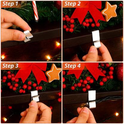200 Pcs Lights Gutter Hook Clips for Hanging Outdoor Holiday Galvanized Lights Roof Hooks Christmas for Outside String Gutter Hangers Outdoor Seasonal Lighting for Halloween Xmas Decor (21 x 14.5 mm)