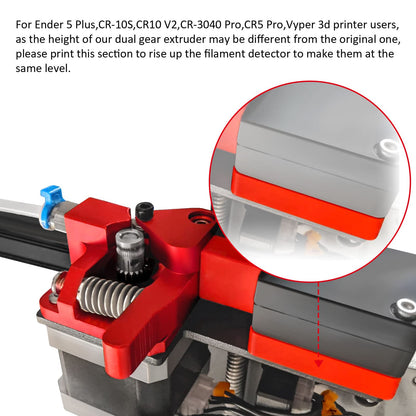Redrex Dual Gear Ender 3 Extruder with Nema 17 Stepper Motor Compatible with Creality Ender 3 V2,Ender 3 Pro,Ender 3 Neo,Ender 3 V2 Neo,Ender 3 Max Neo,Ender 5,Ender 7,CR6 SE,CR10 3D Printers