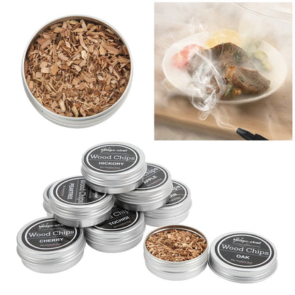 Smoking Wood Chips, 8PCS Whiskey Wood Smoking Chip Cocktail Smoker Kit Smoker Chips for Smoked Drinks
