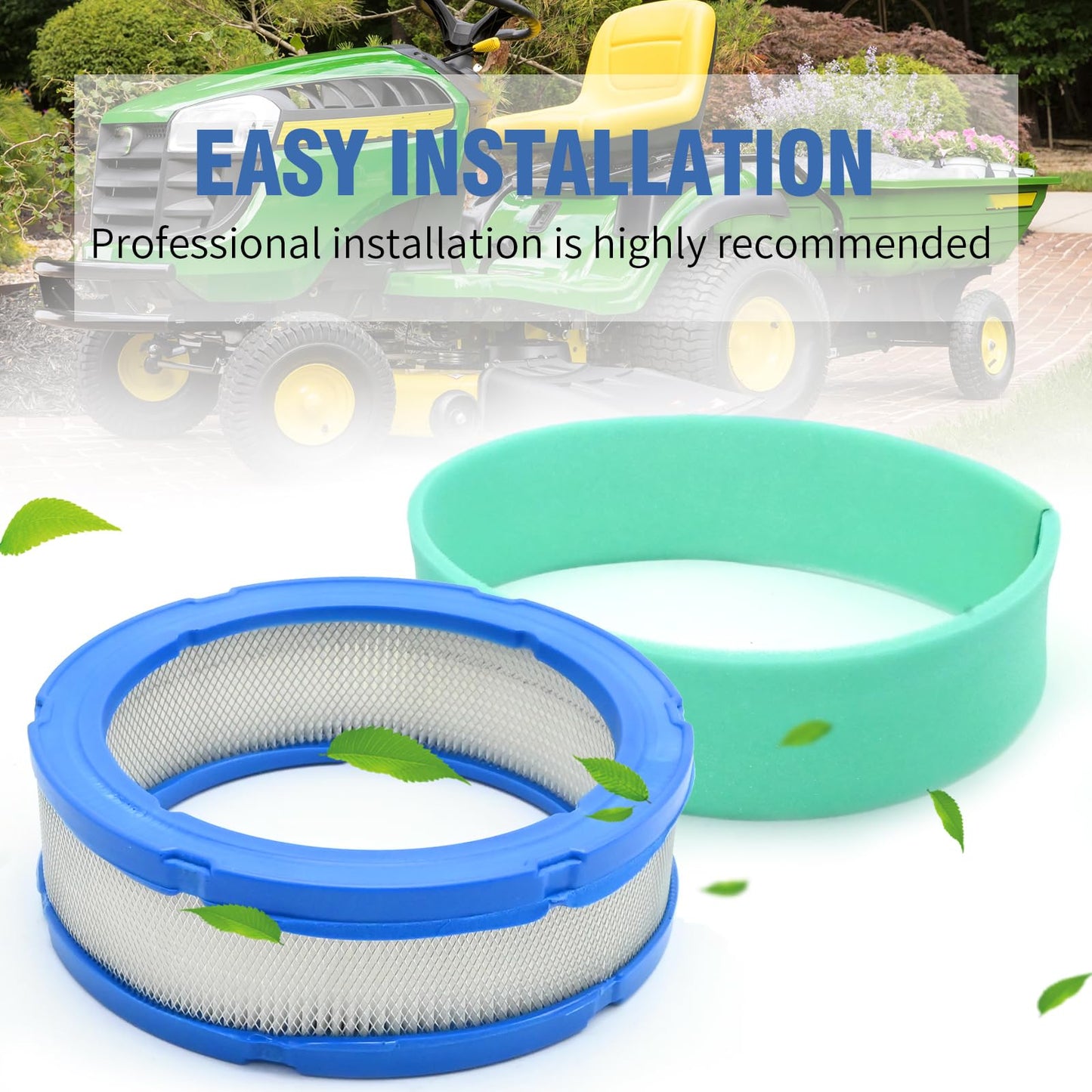 Vkinman 2Pack 394018 272490 Air Filter with Pre Cleaner Replacement for BS 841359 392642 394018S, Replacement for John Deere LG394018JD