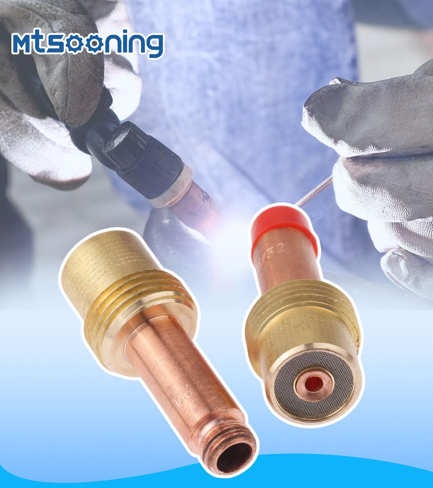 5PCS 45V26 Gas Lens Collet Body, 3/32'' Mtsooning Replacement for TIG Welding Torch 17/18/26 54N Ceramic Cups