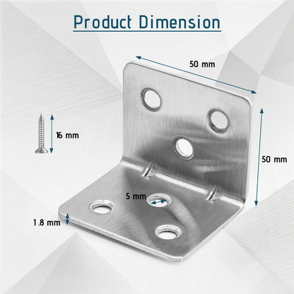 30 Pcs Heavy Duty Iron Corner Brackets, 2"x2"x2" White L Shape Corner Braces, 90 Degree Right Angle Metal Brackets for Wood Furniture, Shelves, Cabinets, Beds, DIY Projects