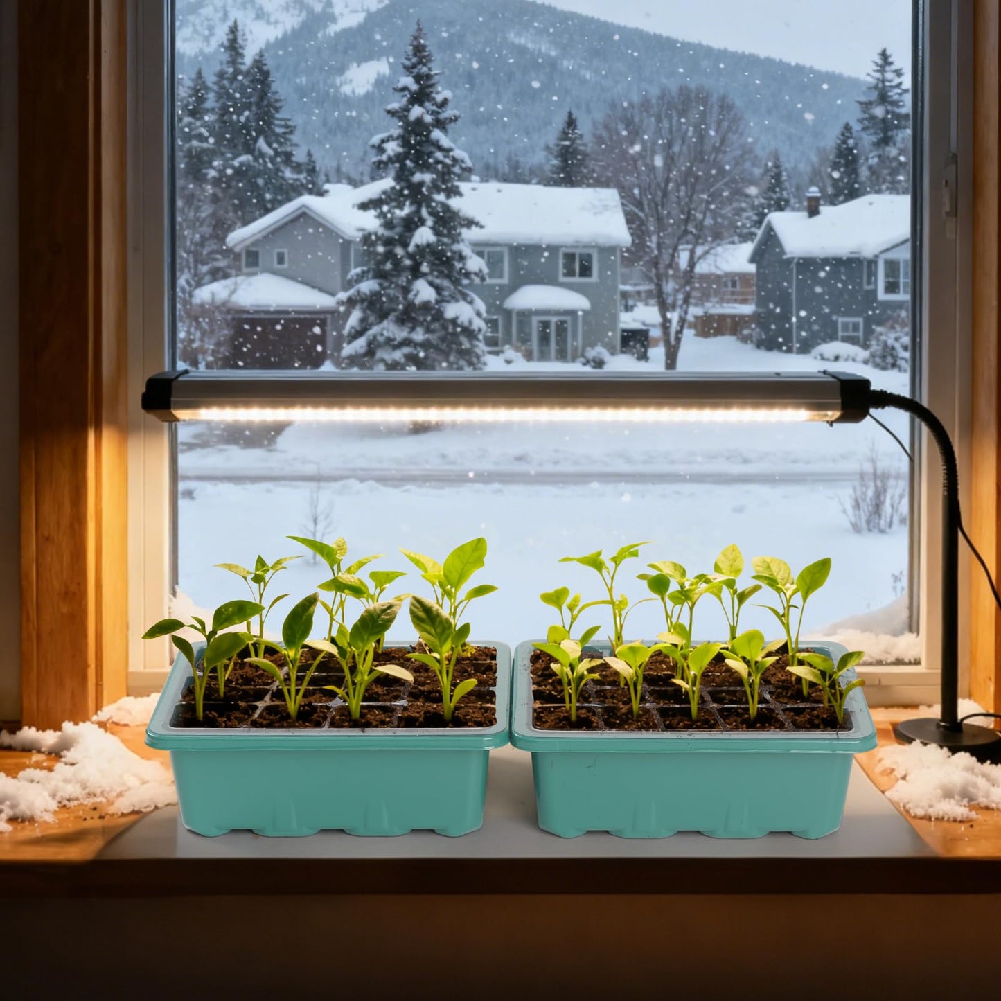 10-Pack Seed Starter Tray (120 Cells) Reusable Plant Starter Kit with Adjustable Humidity Domes, 12-Cell Seedling Trays, Complete Germination Station, Mini-Serre, Plateau de semis for Indoor Gardening