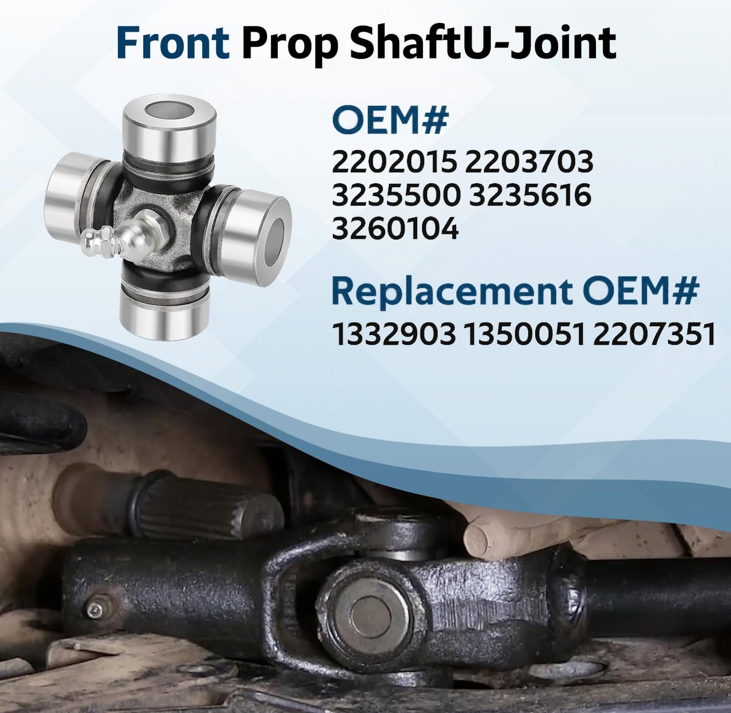 BAYUIHON Front Drive Shaft U-Joint 1332903 2202015 2203703 3235500 3235616 3260104 for Polaris ATV UTV RZR ATP Polaris Ranger Sportsman Xplorer Hawkeye Magnum Scrambler Xpedition Front U-Joints