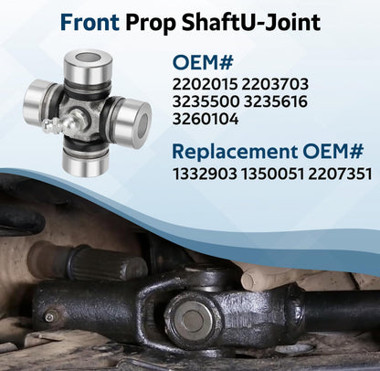 BAYUIHON Front Drive Shaft U-Joint 1332903 2202015 2203703 3235500 3235616 3260104 for Polaris ATV UTV RZR ATP Polaris Ranger Sportsman Xplorer Hawkeye Magnum Scrambler Xpedition Front U-Joints