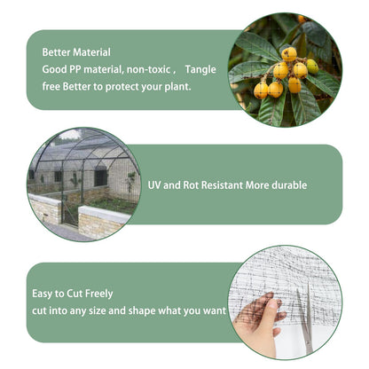 Bird Netting for Garden 7 x 100 Feet, Black Garden Protection Netting Heavy Duty Wire Mesh Net Barrier, Protect Plants Fruits Trees from Rodents Birds Deer Poultry Reusable Animal Fencing (1, Black)