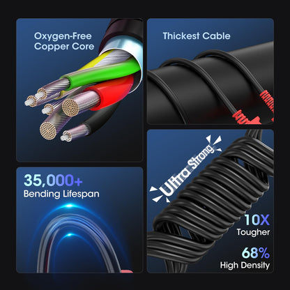 Autel Original OBD2 Main Test Cable, 5.6ft 1.7M, 16 Pin OBDII Diagnostic Test Cable, Work with Scanner MK808 MK808S MK808Z MX808 MX808S MP808 MP808S MP808K DS708 DS808 MS906 MS908, IM508 IM508S