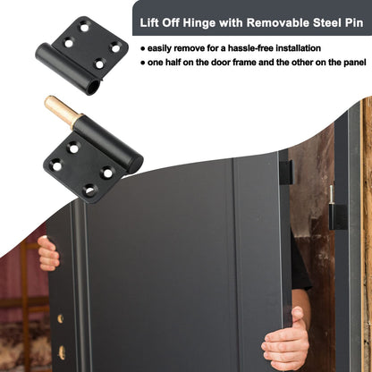 6 Pcs 4 Inch Lift Off Hinges Flag Hinges Black Door Hinge Small Lift-Off Hinge Removable Hinges