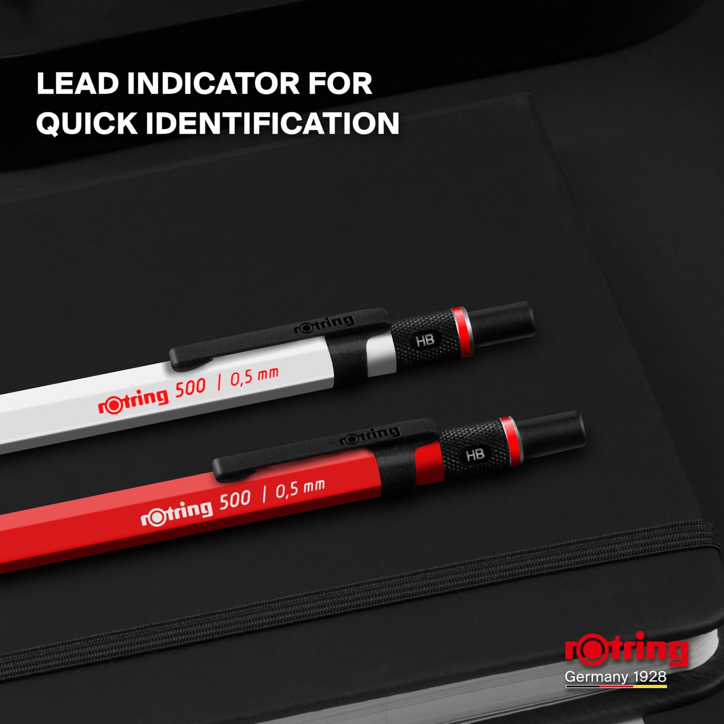 rOtring 500 0.5mm Mechanical Pencil, Black (502505N)