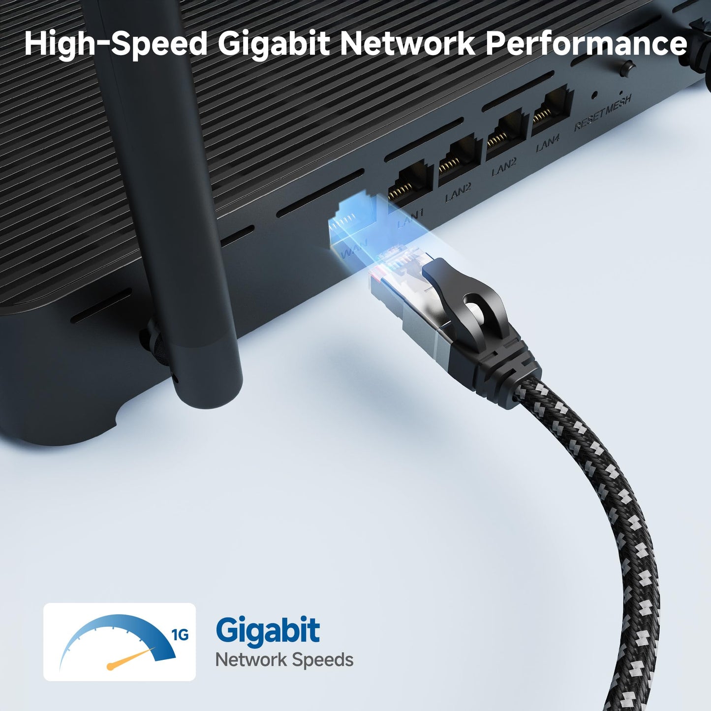 Cable Matters Plug & Play USB C to Gigabit Ethernet Cable - 1.8m / 6ft, Direct USB-C to Ethernet Connection, Thunderbolt 4/5 Compatible, Ideal for MacBooks, Laptops, and USB4 Devices