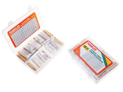 PANMILED 140 Values 1400 Pieces Resistors Assortment Kit 0 ohm-10M ohm, 1/4 watt 5% Carbon Film Resistor Combination Kit, Plug-in Resistor Element Packaging