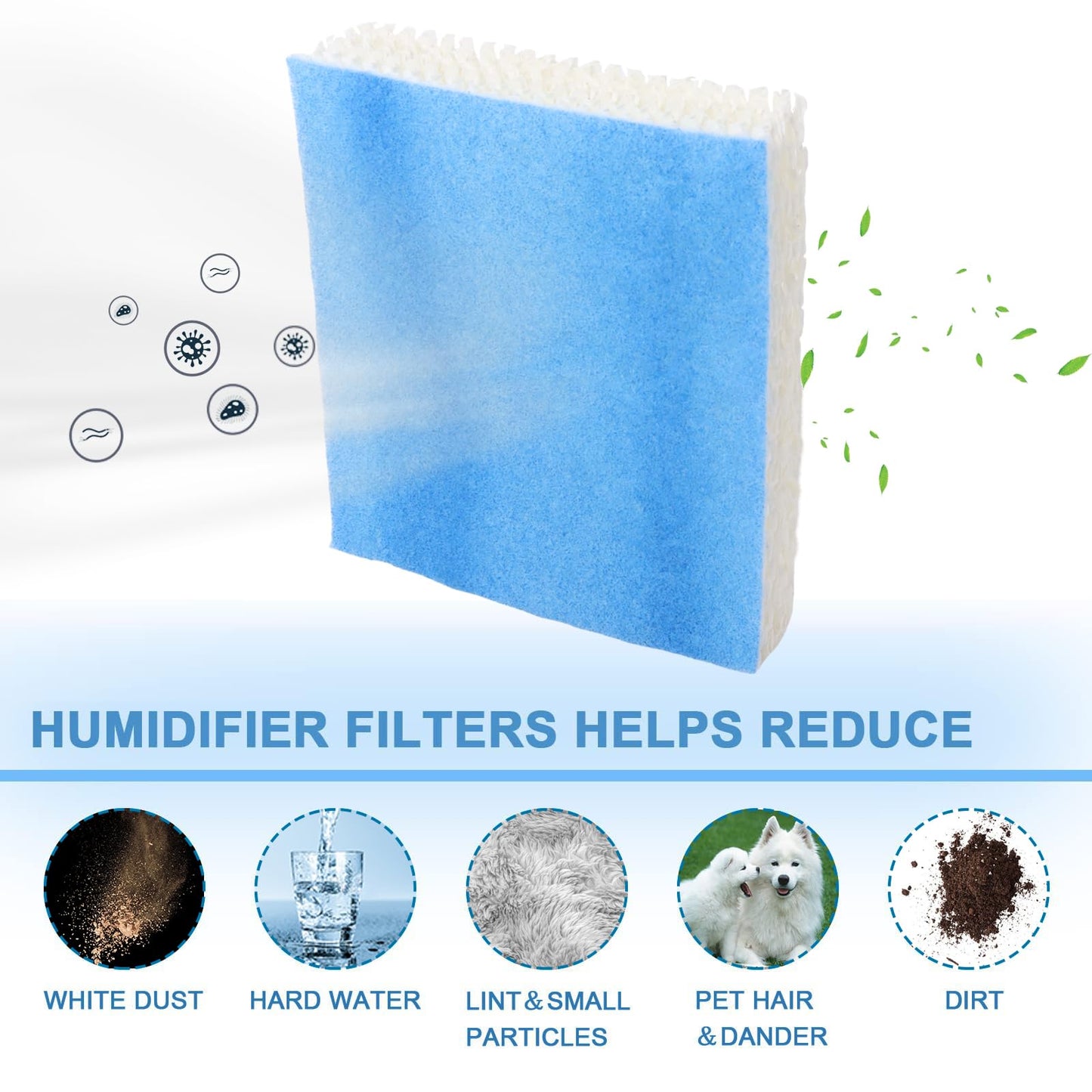 Upgraded HFT600 Filter T Humidifier Wick Filter Compatible with Honeywell HEV615, HEV620, Compatible with Honeywell Humidifier Filter T, Replace Part HFT600T, HFT600PDQ Super Thick 1.5inch, 4 Pack