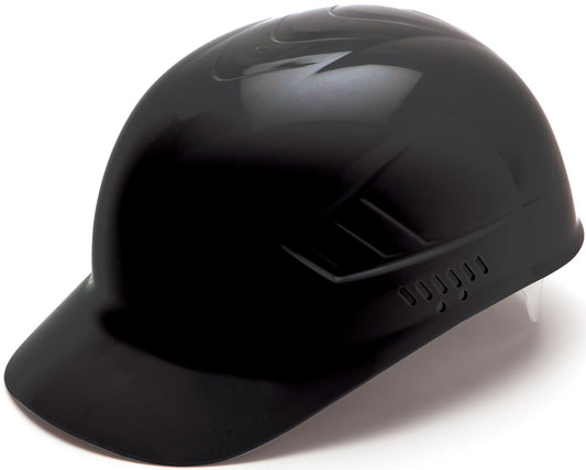 Pyramex Ridgeline 4 Point Glide Lock Suspension Bump Cap, Black