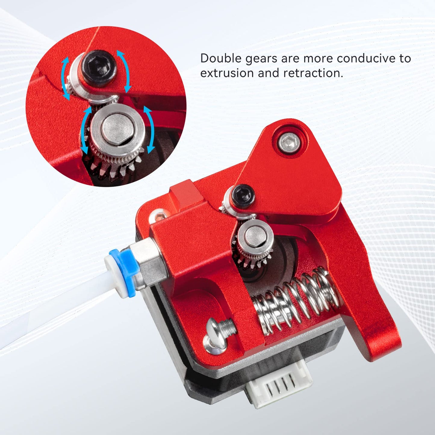 Redrex Dual Gear Ender 3 Extruder with Nema 17 Stepper Motor Compatible with Creality Ender 3 V2,Ender 3 Pro,Ender 3 Neo,Ender 3 V2 Neo,Ender 3 Max Neo,Ender 5,Ender 7,CR6 SE,CR10 3D Printers
