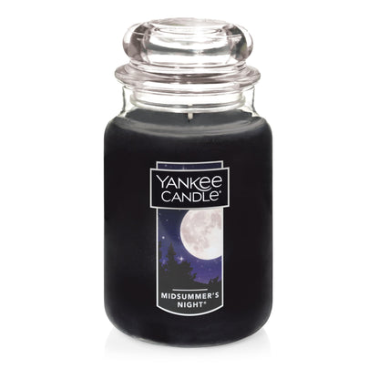 Yankee Candle Scented Candle, Midsummer's Night, Original Large Jar Candle, 110-150 Hours of Burn Time, 22 oz.