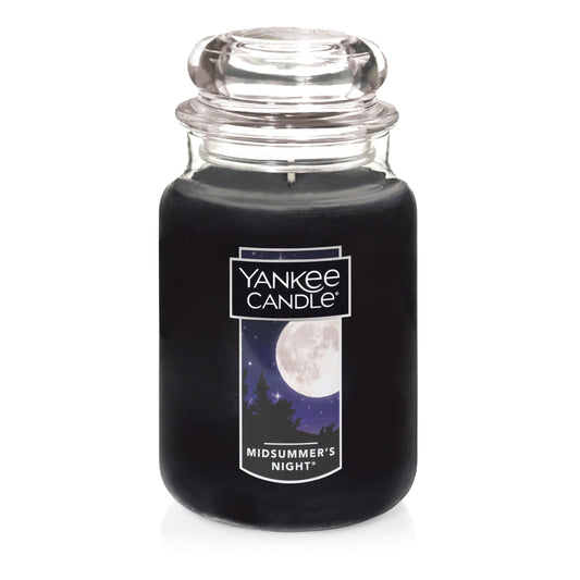 Yankee Candle Scented Candle, Midsummer's Night, Original Large Jar Candle, 110-150 Hours of Burn Time, 22 oz.