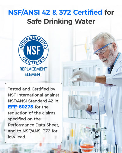 Waterdrop DA29-00020B Replacement for Samsung Water Filter HAF-CIN/EXP, DA29-00020B, HAF-CIN, DA29-00020B-1, RF28HMEDBSR, RF263BEAESR, RS25J500DSR, RF263TEAESG, HDX FMS-2, DA97-08006A-1, 3 Filters