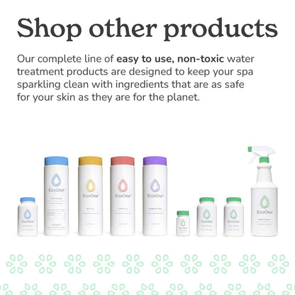 Shell Cleaner by EcoOne | All-Natural, Fragrance-Free Spa & Hot Tub Surface Cleaner | Hot Tub Shell Cleaner Removes Scum, Grime, & Stains | Foam-Free Spray-and-Wipe Hot Tub Cleaner, 32 Oz