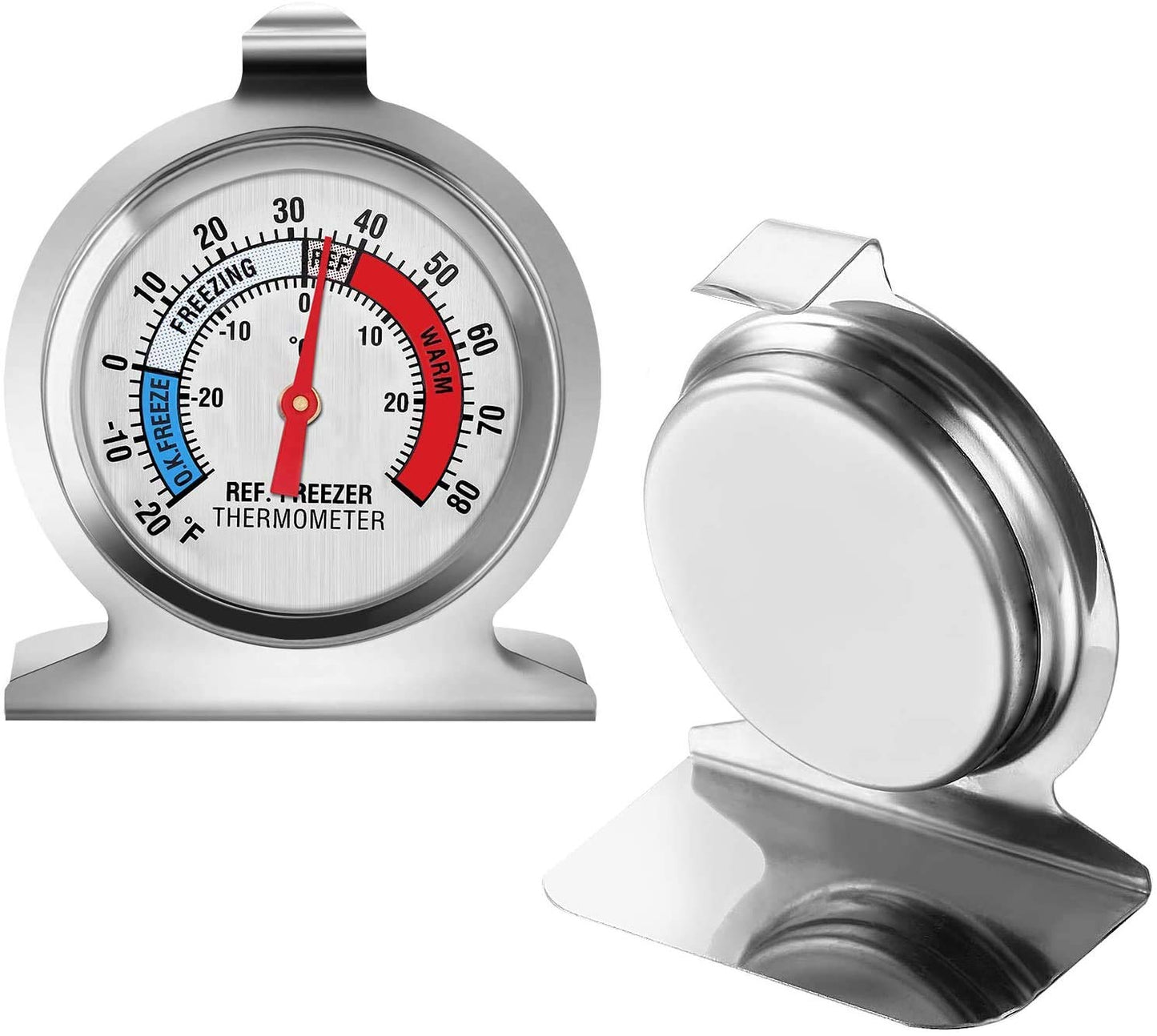 Refrigerator Thermometer, Large Dial Freezer Thermometer,Classic Series Temperature Thermometer for Refrigerator Freezer Fridge Cooler (5Pack)