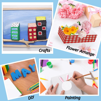 YOUEON 12 Pack Rectangle Styrofoam Blocks, 8 x 4 x 2 Inches Foam Blocks Craft Foam Block, Foam Bricks for Arts and Crafts, Modeling Centerieces, White