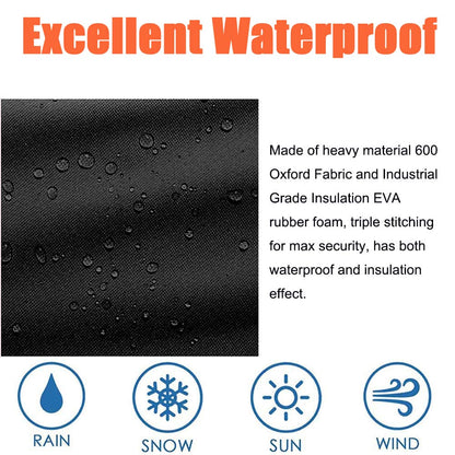 Pool Heater Cover,Heat Pump Cover for Hayward,Pool Heater Cover for Winter,Hose Hole and Hook & Loop Strip Design, Heavy Duty 600D,40" Length X 34" Width X31 Height