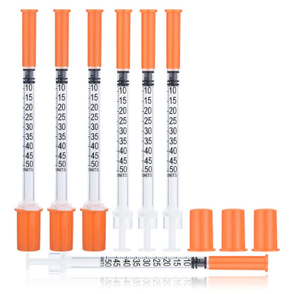 U-100 0.5ml Syringe 31 Gauge 5/16 Inch(8mm), 1cc Lab Supplies, Individually Sealed Pack of 20