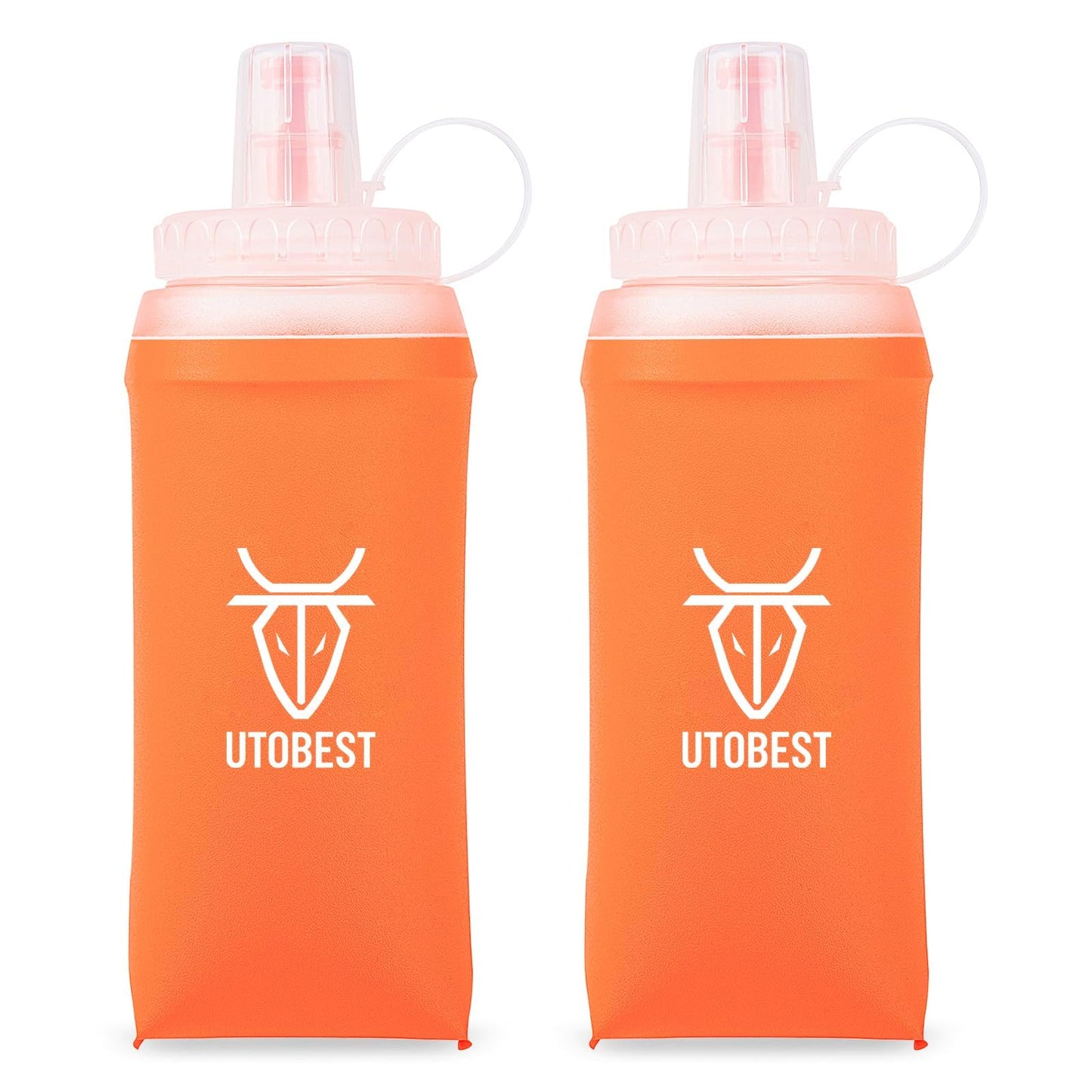 UTOBEST Soft Flask Running Water Bottle Collapsible Water Bottle for Trail Running Hydration Pack Hiking Cycling Climbing 350 ML