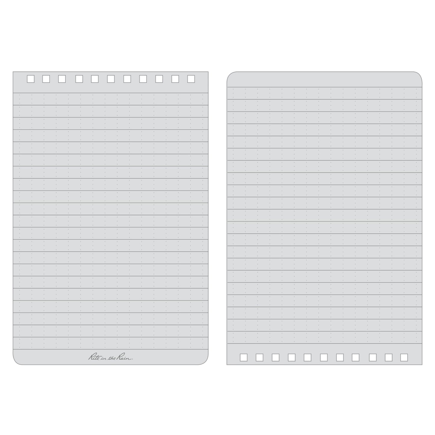 Rite in the Rain Weatherproof Top Spiral Notebook, 4" x 6", Orange Cover, Universal Pattern, 3 Pack (No.OR46-3)