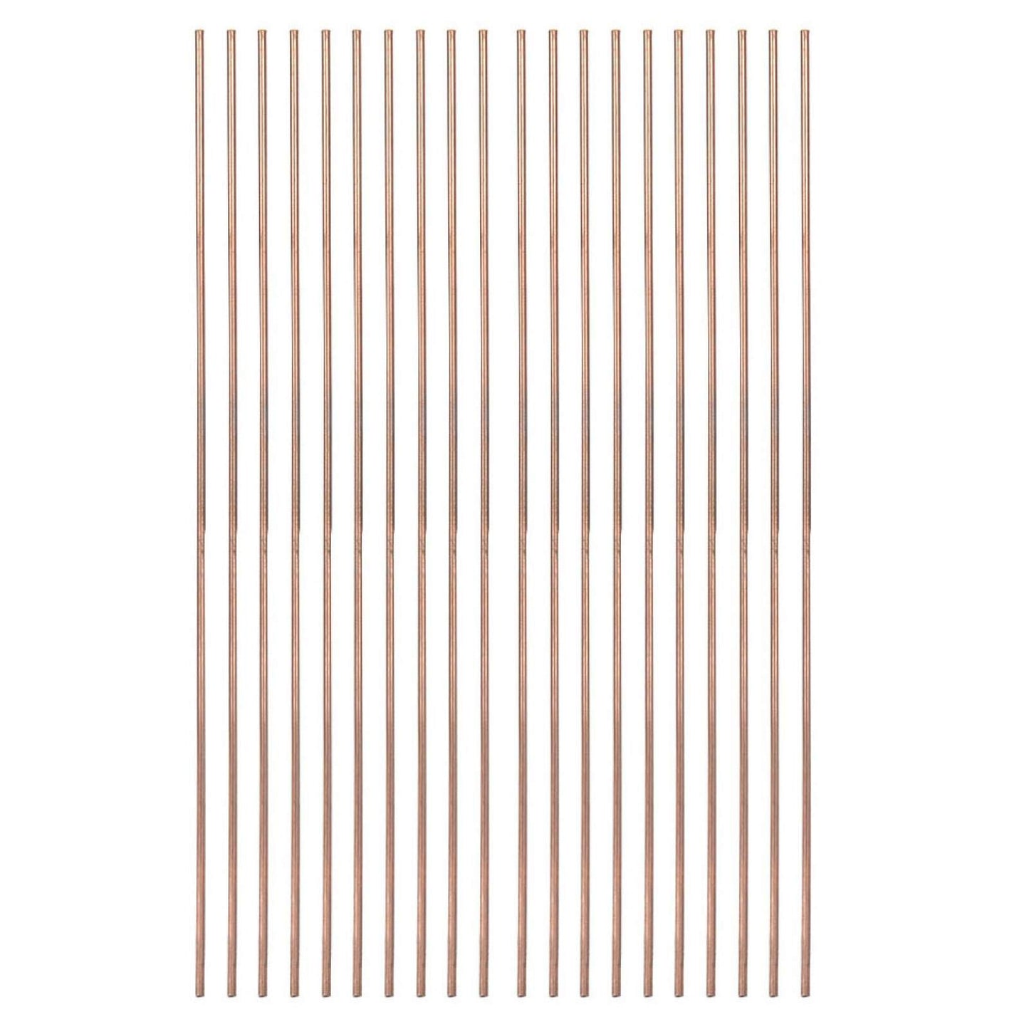 Copper Welding Rods, Easy Melt Copper Welding Wire, 20Pcs Copper Welding Rod Selffluxing Brazing Round Welding Rod Low Temperature Welding Consumables Copper Round Rods Lathe Bar