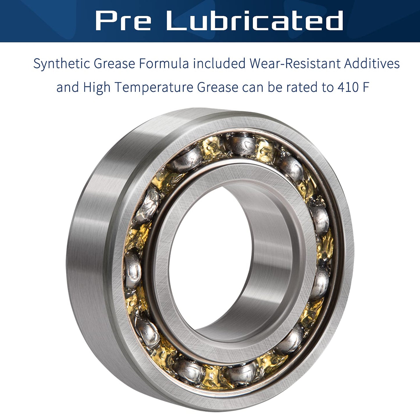 10 Pack Flanged Ball Bearings ID 3/4" x OD 1-3/8", for Lawn Mower, Wheelbarrows, Carts & Hand Trucks Wheel Hub, Replacement for, JD AM118315, AM127304, Toro 110513, 251-210, Replacement 532009040 etc