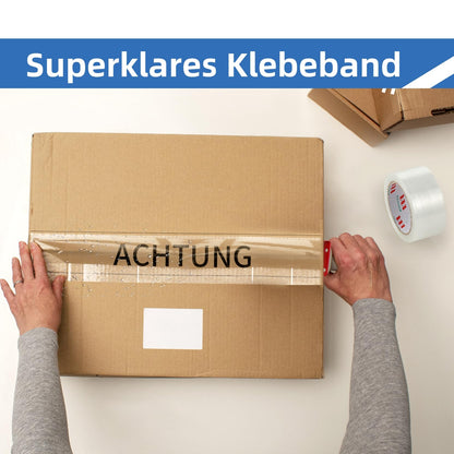 HIZOVSEM Wide Packing Tape Heavy Duty 2 inch, 6 Packs Refill Rolls for Sealing Packing, Carton Sealing Moving Boxes and Shipping, 6 Rolls x 80 Yards, in Total 480 Yards