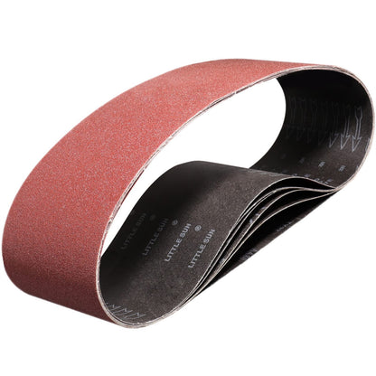 POTUINOM Sanding Belts 6X48 Inches(150X1220mm)- 1 Each of 60/80/120/180/240/400 Grits Aluminum Oxide Sanding Belt, Best Suitable for Wood Sanding and Levelling- 6 Pack