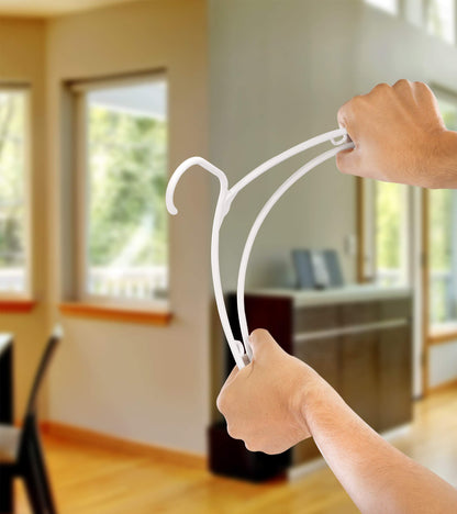 Utopia Home White Plastic Hangers 50 Pack - Clothes Hanger with Hooks - Heavy Duty Durable & Space Saving Coat Hanger for Shirts, Pants, and Skirts