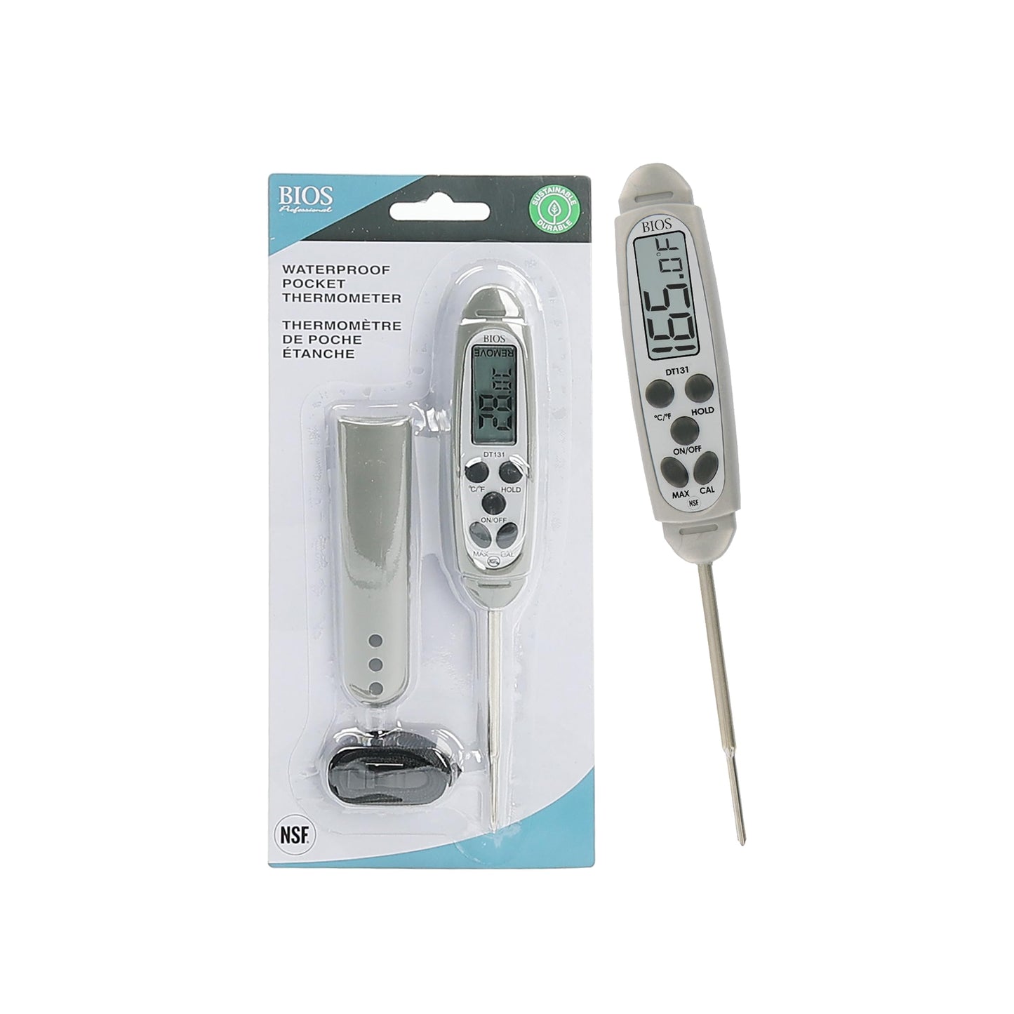 Bios Professional - Waterproof Pocket Thermometer (DT131) Grey