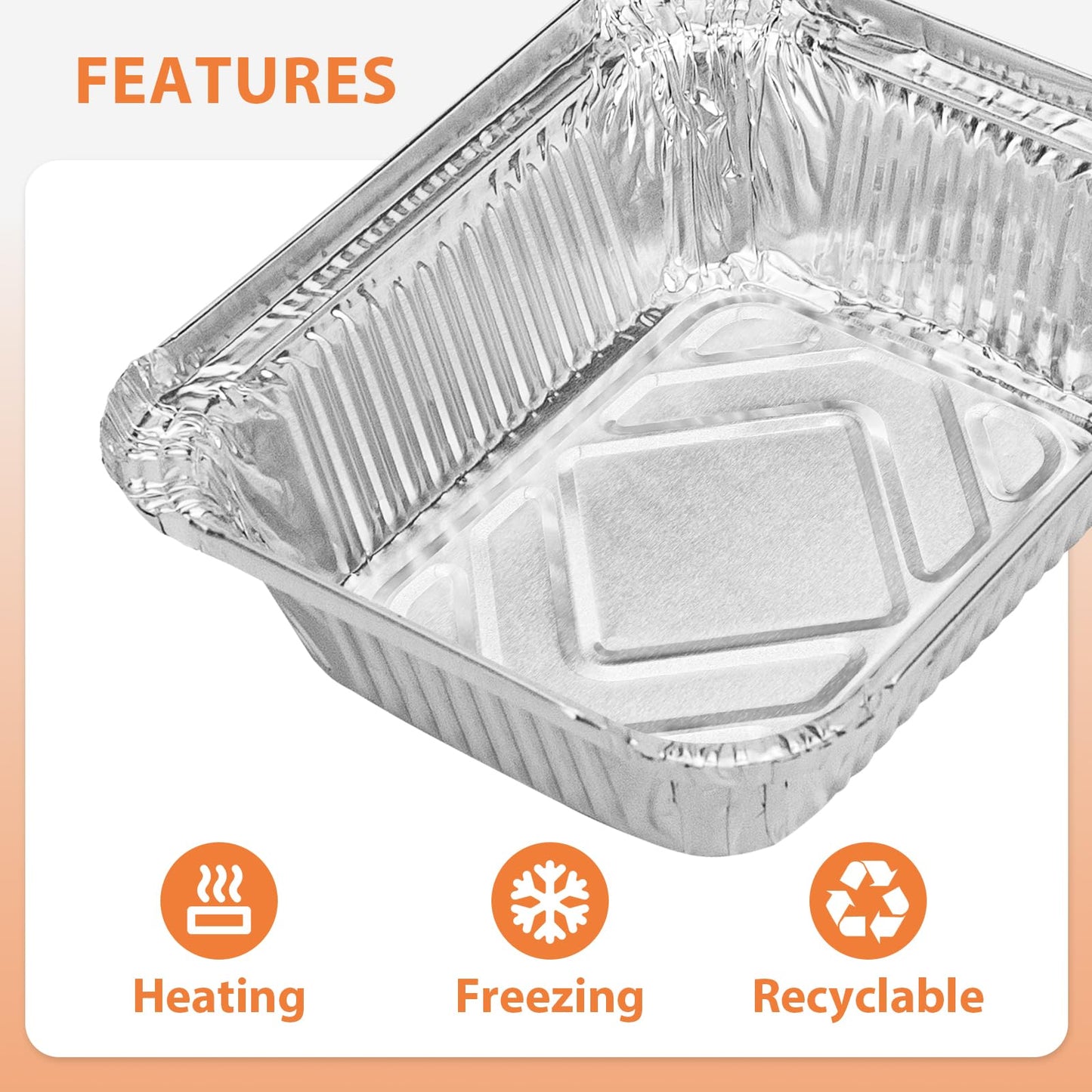 Rushare 30 Pack Drip Pan Liners for Napoleon Prestige and Rogue Series, 62007 Disposable Aluminum Foil Drip Pan Liner, 6 x 5 Inch