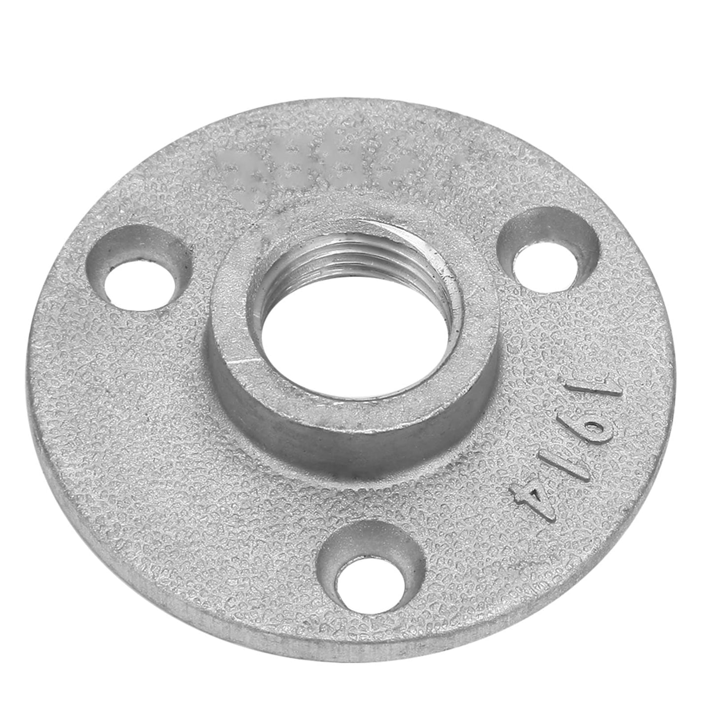 10Pcs Floor Flange,Aluminum Floor Flange,Aluminum Threaded Flange AlloyCast Iron Flange Pipe Base 3 Holes Pipe Fitting 1/2 Inch Thread Pipe Decor (Aluminum Alloy)