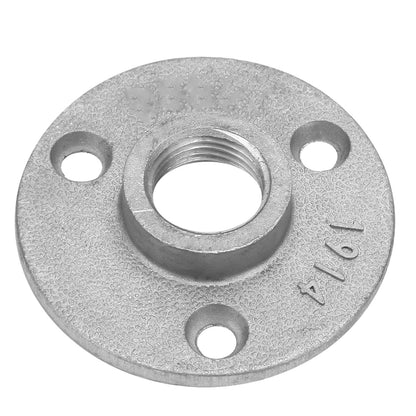 10Pcs Floor Flange,Aluminum Floor Flange,Aluminum Threaded Flange AlloyCast Iron Flange Pipe Base 3 Holes Pipe Fitting 1/2 Inch Thread Pipe Decor (Aluminum Alloy)