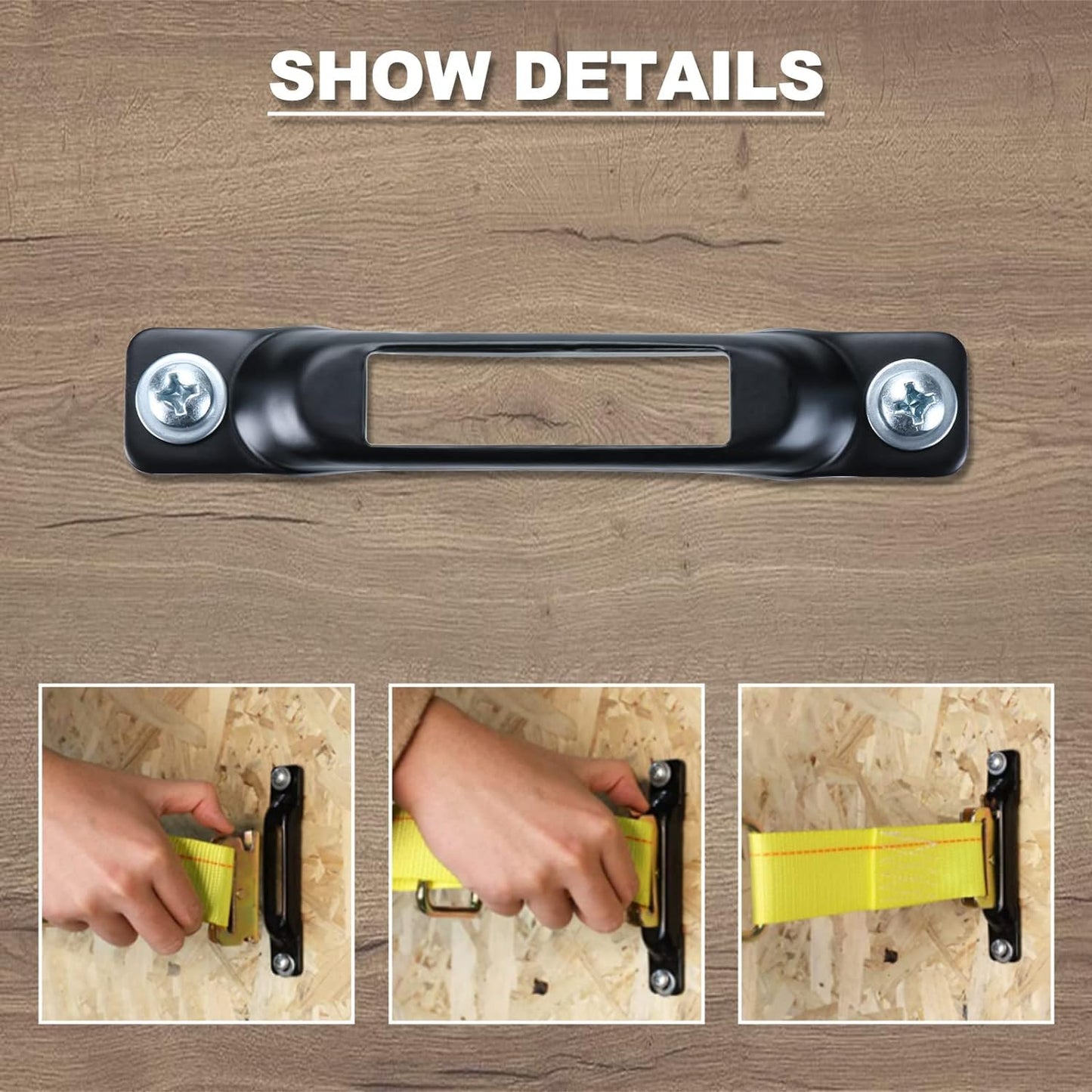Yaegoo 10 Pack E-Track Single Slot Tie-Down Anchors with Screws for Ratchet Trucks Vans Motorcycles Trailers Cargo Loads
