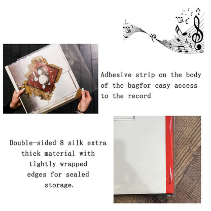 12.75" Vinyl Record Outer Sleeves 100 Pieces Clear Album Sleeves, Durable & Wrinkle-Free,Fits 12 Inch Single, Double, and Gatefold LPs…