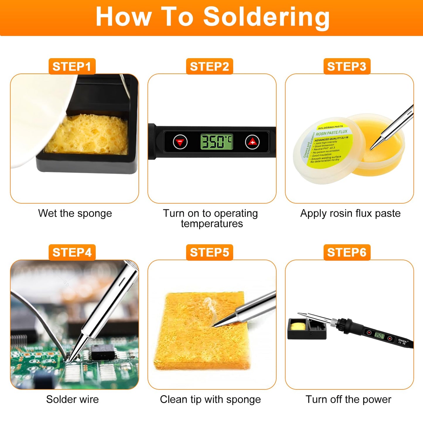 Soldering Iron Kit 80W LCD Adjustable Temperature 180-520℃ Solder Kit Electronics 12 in 1 Welding Tools with ON/Off Switch, Solder Wire, 5 Soldering Tips, Desoldering Pump, Stand, Tweezers