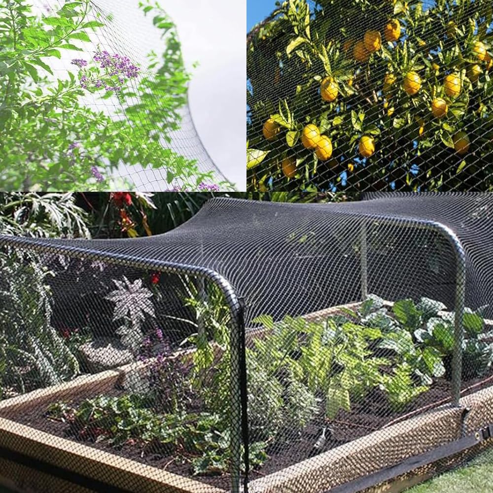 7 X 100 Feet Bird Netting with 50pcs Ties for Garden Fencing Garden Fence Insect Netting for Fruit Tree Netting Netting for Plants Protect Plants Fruits Trees from Rodents Birds (7 x 100 Feet)