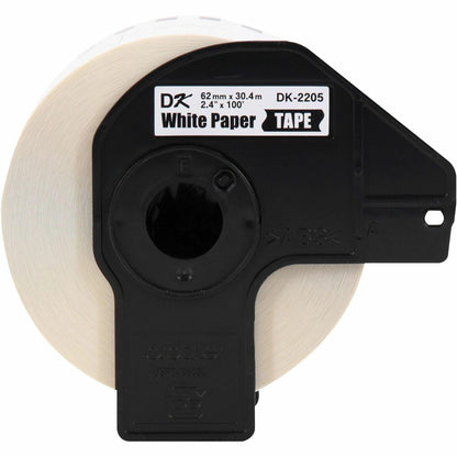 Brother Genuine, DK-2205 Continuous Paper Label Roll, Cut-to-Length Label, 2.4” x 100 Feet, (1) Roll Per Box