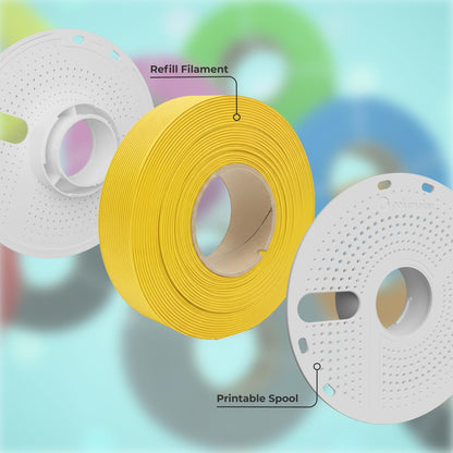 Polymaker Panchroma Refill Spool Matte Fossil Grey PLA 3D Printing Filament Refill, Compatible with All Reusable Spools and All Major FDM 3D Printers, Tangle-Free, Vibrant Colors, 1.75mm 1kg