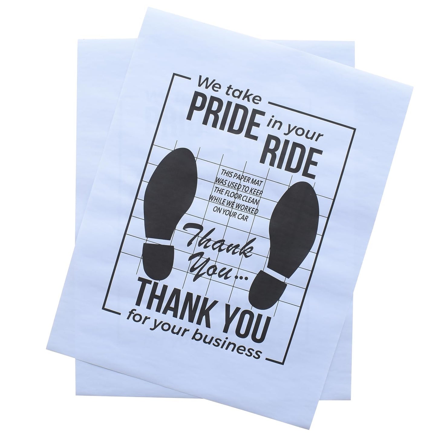 White Car Paper Floor Mats : 50 Pcs Disposable Floor Cars Auto Vehicles Automotive Mat Covers Protector Detailing Detail Wash 16x20inch