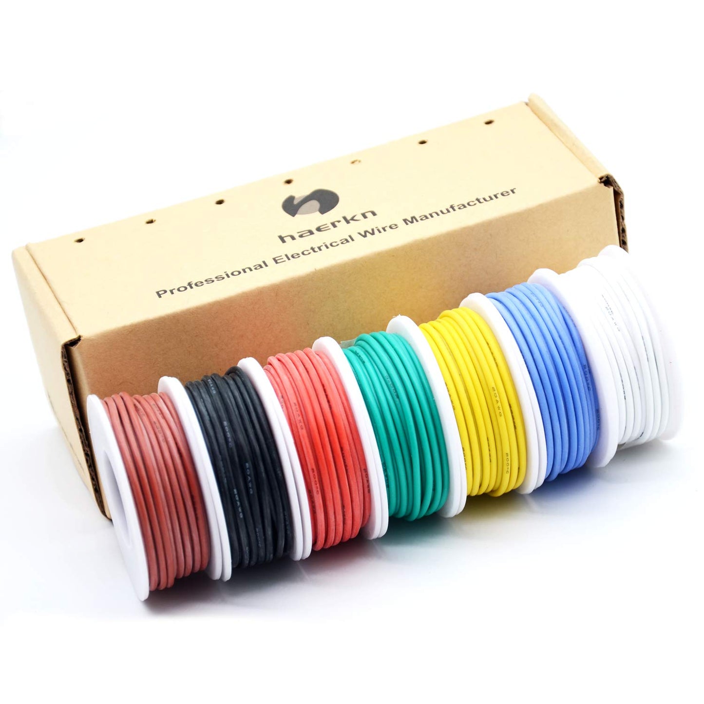 20 awg Silicone Electrical Wire Cable 7 Colors (23ft Each) 20 Gauge Hookup Wires Electronics kit Stranded Tinned Copper Wire Flexible and Soft for DIY