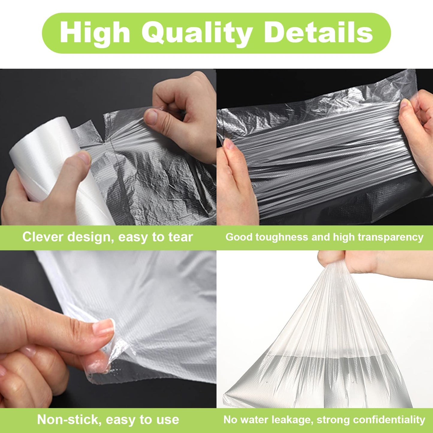 RyhamPaper Plastic Produce Bags Roll, 16” x 20”, 350 Counts, Food Storage, Trash, Pet Waste Bags