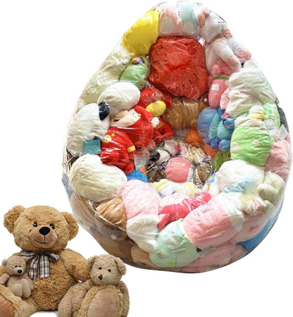 Quhoxdye Clear Extra Large 150L Bean Bag Chair Cover for Stuffed Animal Storage，organizing plush toysWaterproof Toy Organizer & Soft Plush Toys Holder Seat, (Chair Cover Only, No Filler Included)