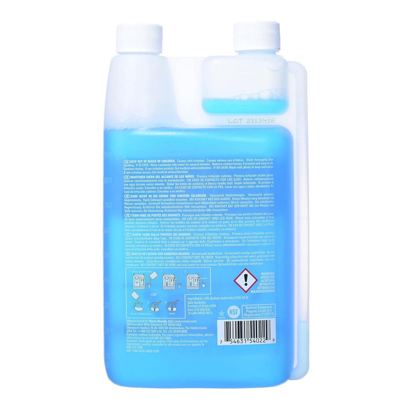 Urnex Rinza Alkaline Formula Milk Frother Cleaner, 33.6 Ounce